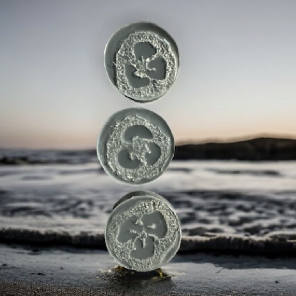 Hand Crafted Loofah Charcoal Soap - Eucalyptus and vanilla - Picture 3 of 7